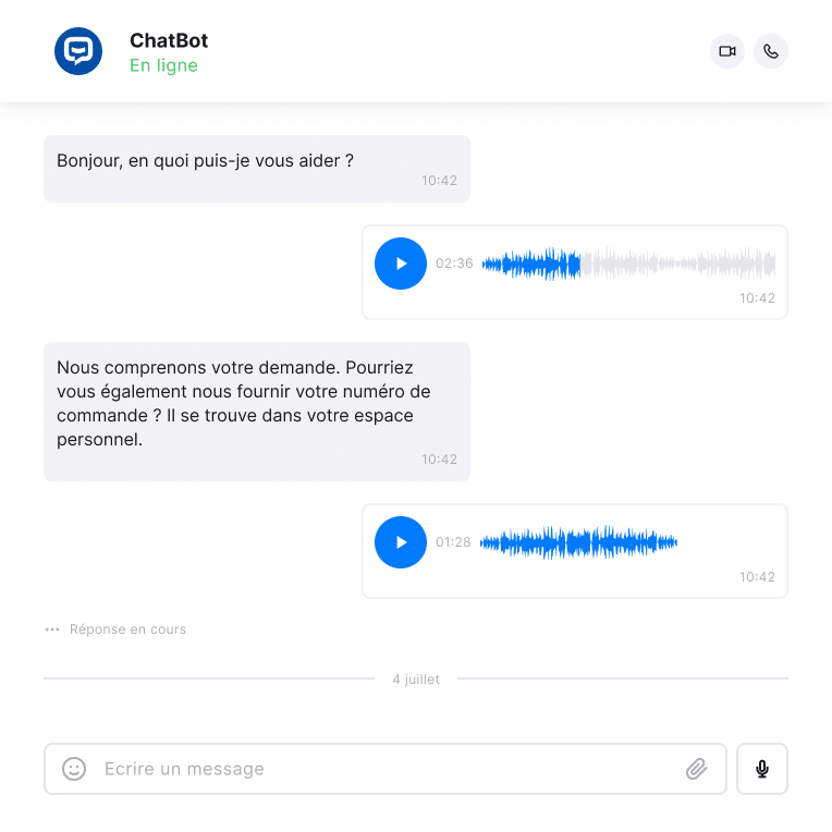 ChatBot IA : réduit le taux d'abandon de panier avec des recommandations rapides. Augmente les conversions et simplifie le processus de commande